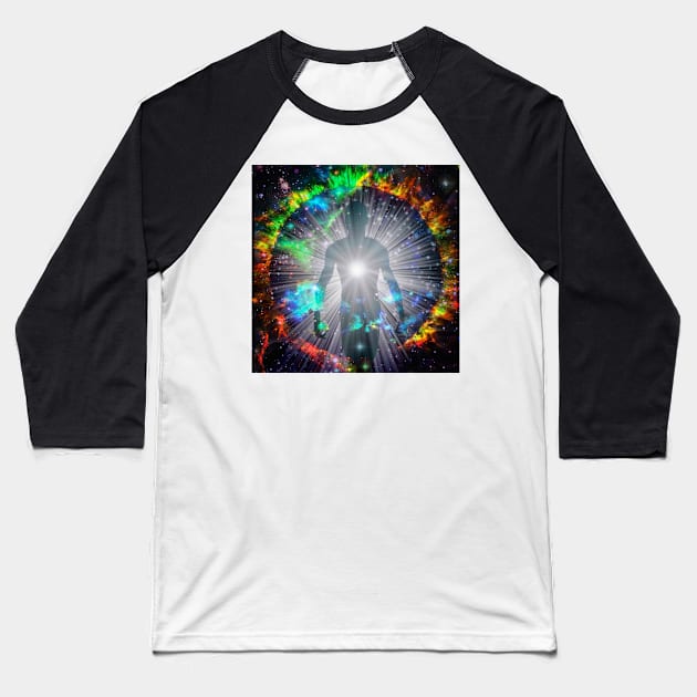 Spirit emerges from fire circle Baseball T-Shirt by rolffimages